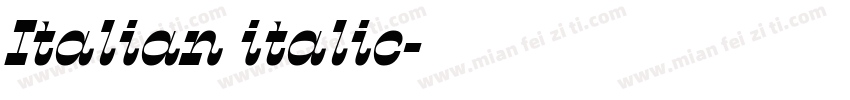 Italian italic字体转换